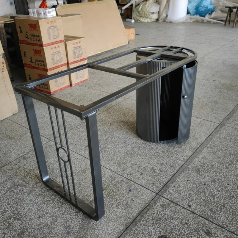 Light luxury table leg bracket office tea table metal foot frame rock plate dining  base support