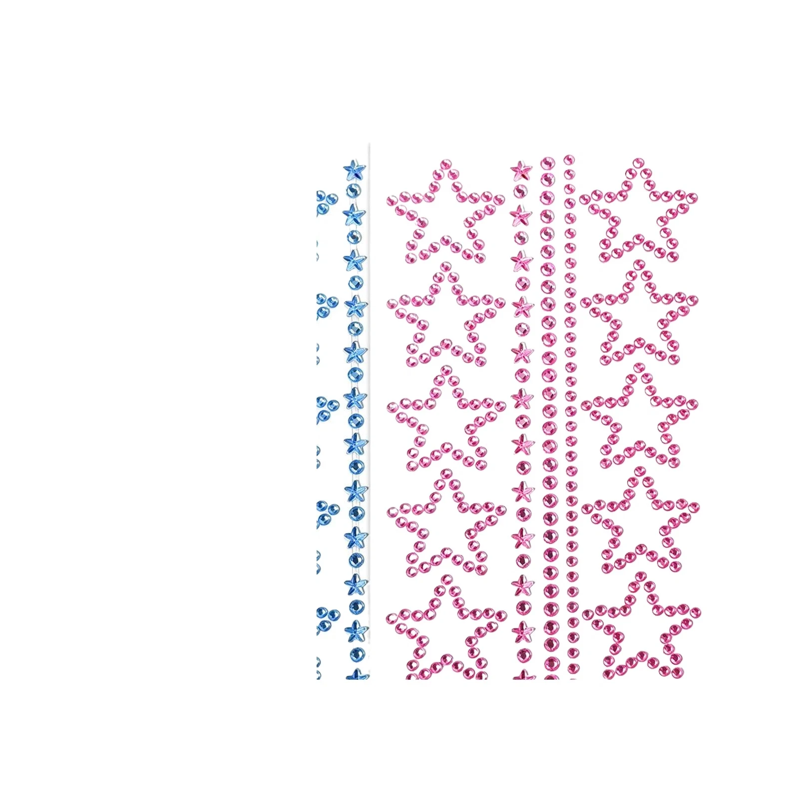 1Pcs Stage Face Makeup Glitter Adhesive Patches 3D Aurora Butterfly Heart Gem Crystal Diamond Stickers
