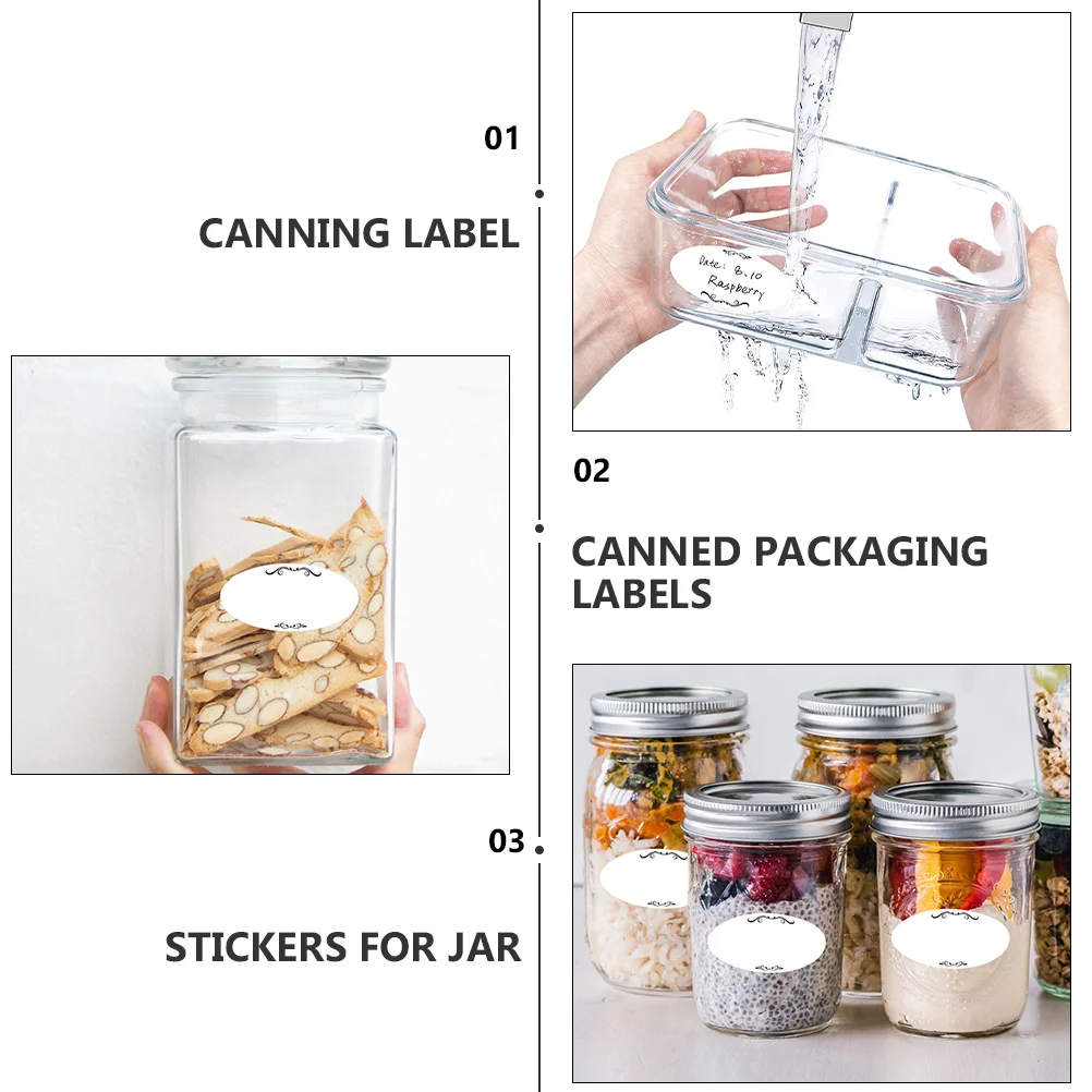 Label Sticker Seal Stickers Labels Self Adhesive Name Copper Plate Canning for Jar