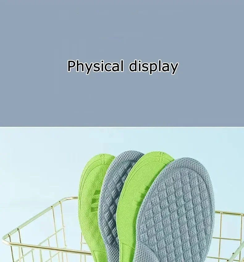 Sportliche Fußgewölbe-Einlagen für Schuhe, schweißabsorbierend, atmungsaktiv, geruchshemmend, weiche Schuhpolster, Schuh-Einlagen für Damen und Herren. – Detail 10