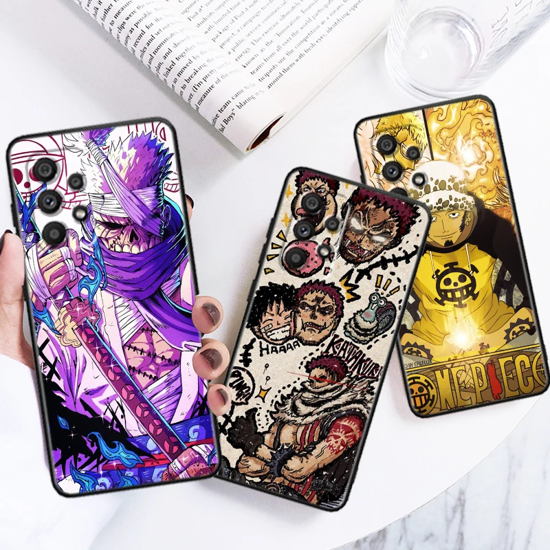 

Hot One Piece Anime Luffy For Samsung A53 A52 A33 A32 A51 A71 A21S A13 A73 A55 A22 A23 A35 A72 A54 A12 5G Black Cover