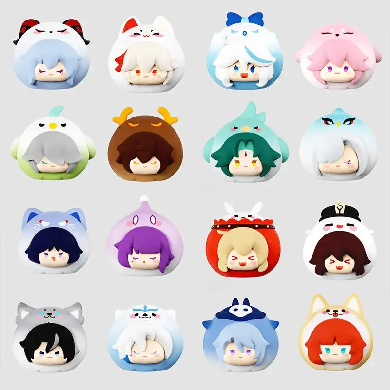 Genshin Impact Blind Box Furina Mini Anime Figure Game Surprise Box Q Version Kamisato Figures Pvc
