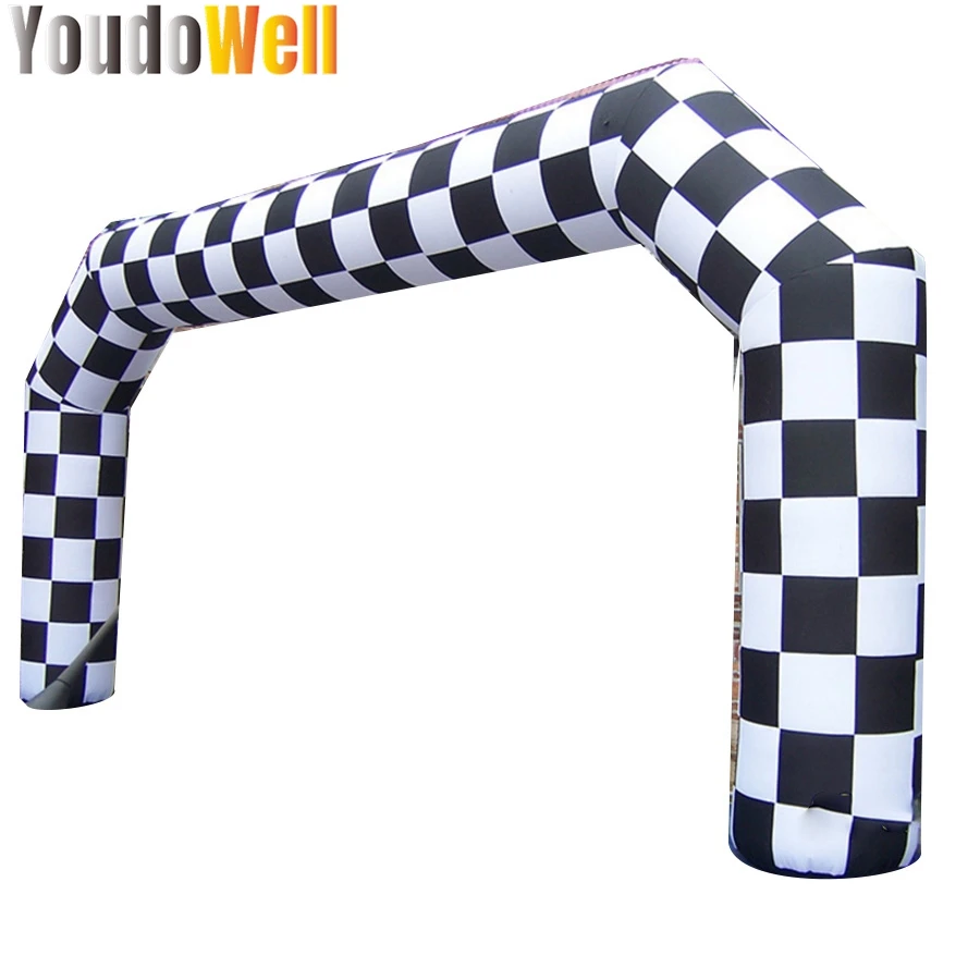 Black And White Grid Arches Inflatable  Arch