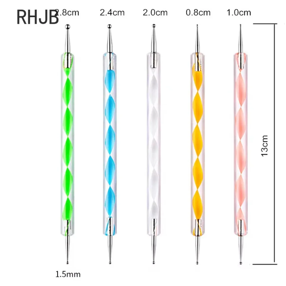 15Pcs Set de Pinceles Finos para Uñas con Caja para Líneas Alargadas y Dibujo Pintura UV Gel Diseño de Uñas Herramienta de Manicura 5