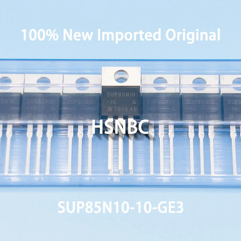 10Pcs/Lot SUP85N10-10-GE3 SUP85N10-10 85N10 TO-220 100V 85A MOSFET N-channel Power Transistor 100% New Imported Original