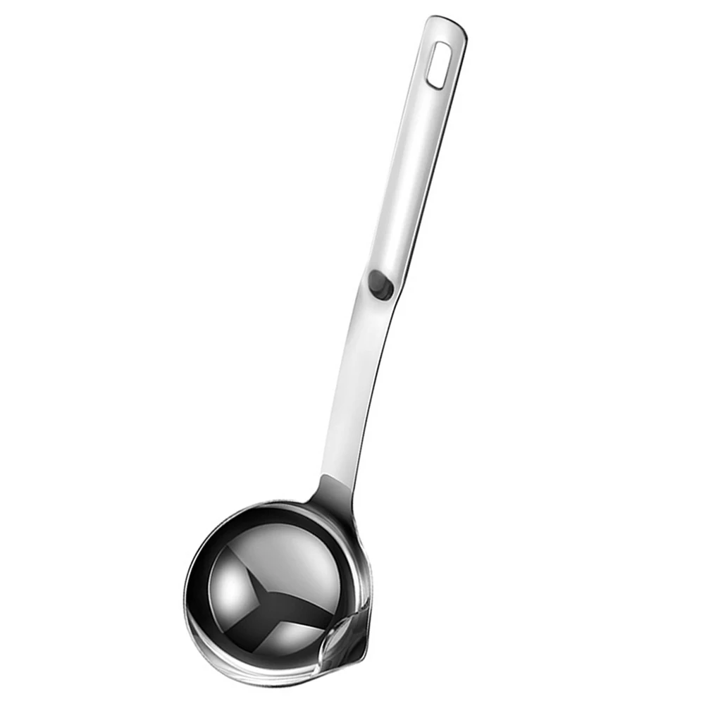 

Stainless Steel Soup Spoon Oil Filter Ladle Long Handle Kitchen Tool Hotpot Strainer Grease Separator Soup Drain Scoop