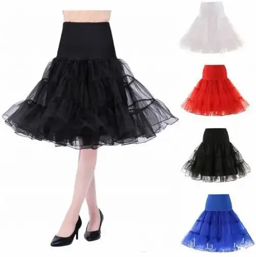 

Puffy Short Organza Halloween Women Crinoline Vintage Bridal Petticoat for Wedding Evening Cosplay Underskirt Rockabilly Tutu