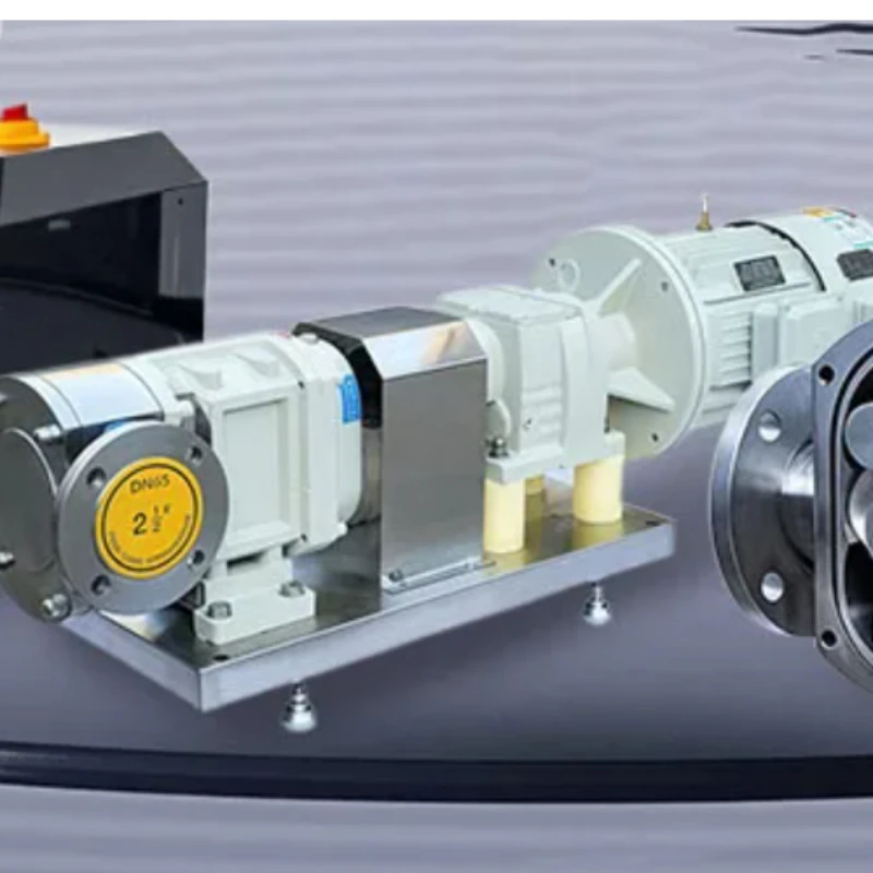 

food grade stainless steel Steel Sanitary Rotary Lobe Pump Food Grade High Viscosity Molasses Sauce Electric Lobe Rotor Pump