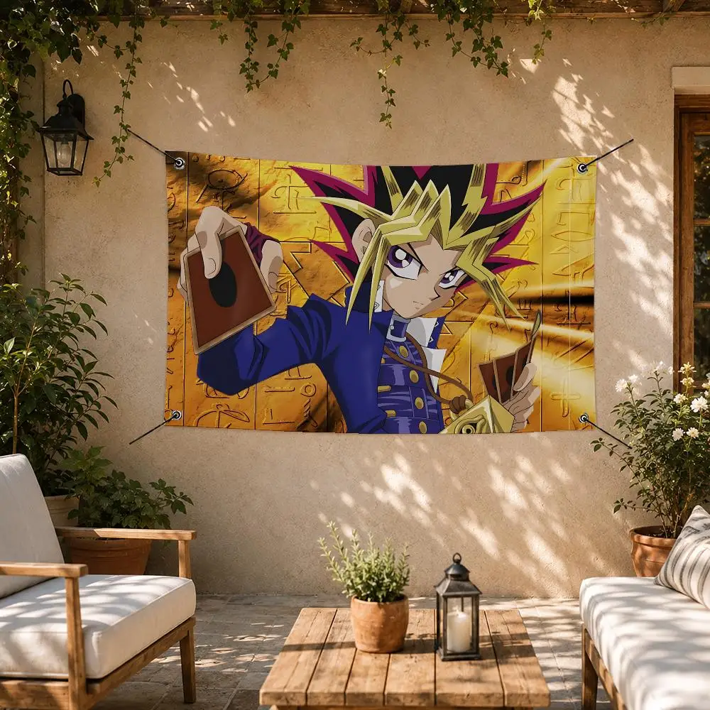 Iconic Anime Yu-Gi-Oh! Flags Room Bedroom Home Outdoor Wall Hanging Concert Printed Background Decoration Art Banne