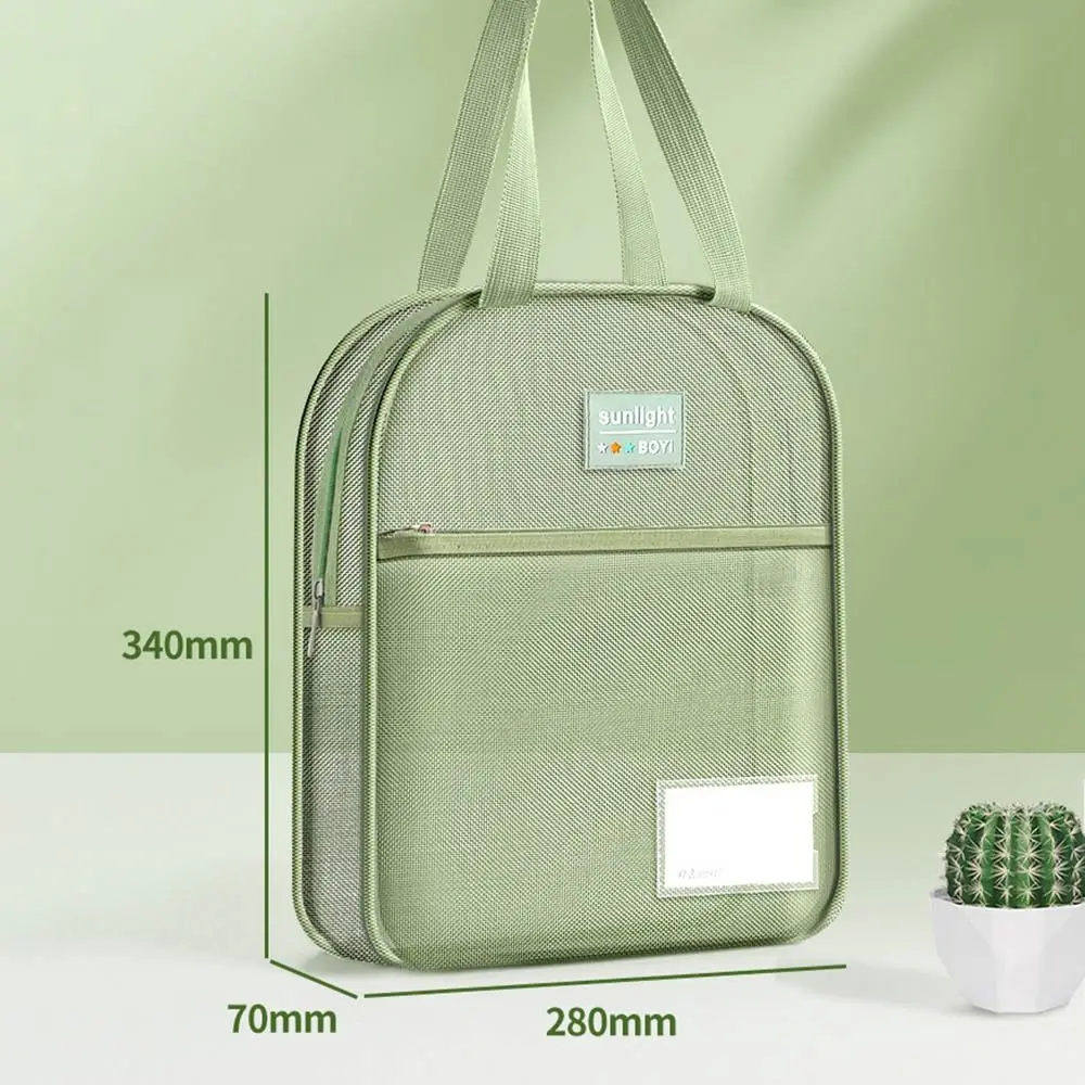Bolsa de malla de nailon con cremallera, bolsa de archivo transparente multifuncional, bolsa de documentos gruesa portátil