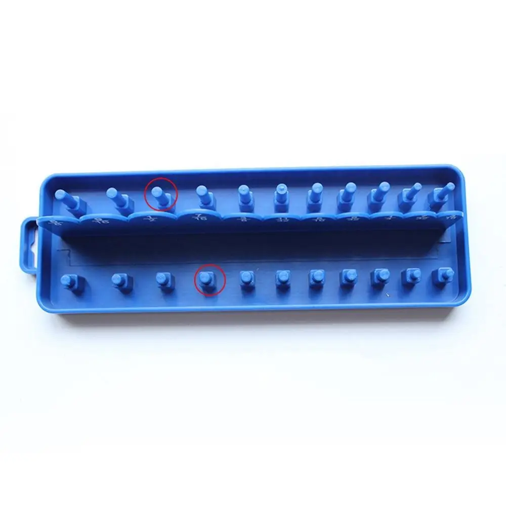 Blue Color Socket Organizer Plastic Material 1/4 Inch Socket Tray Metric Size High Quality Tool Organizer Daily Necessities