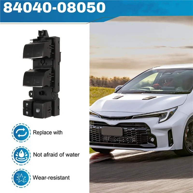 BNVN-Pulsante interruttore alzacristallo elettrico lato anteriore sinistro Controllo principale 84040-08050 per Toyota CROWN RAV4 Highland 2022-2025 8404008050