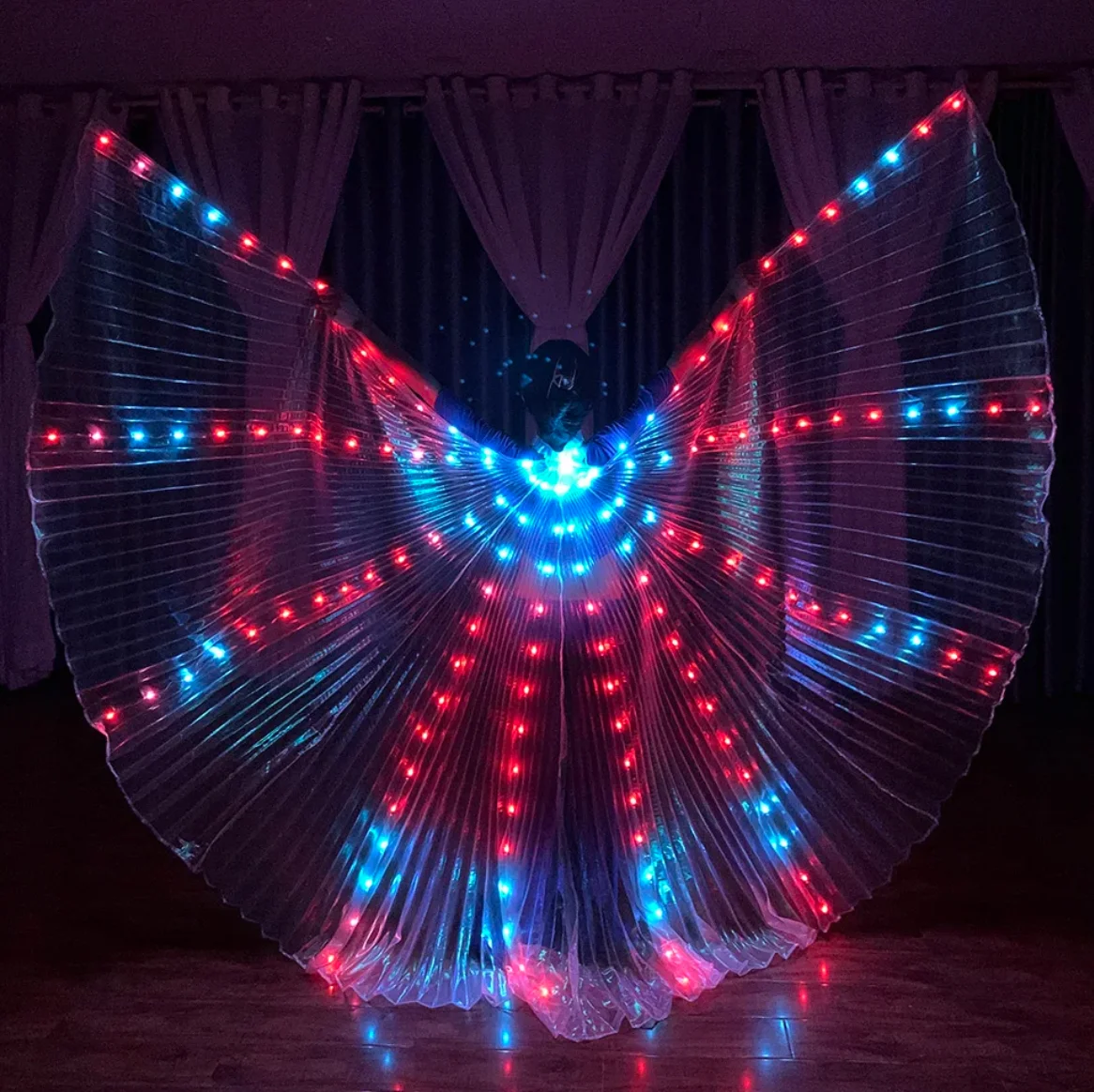 LED Fairy Wings Stage Dancing Light Show Prop Accessories Belly Dance ISIS LED Wings Change Colors