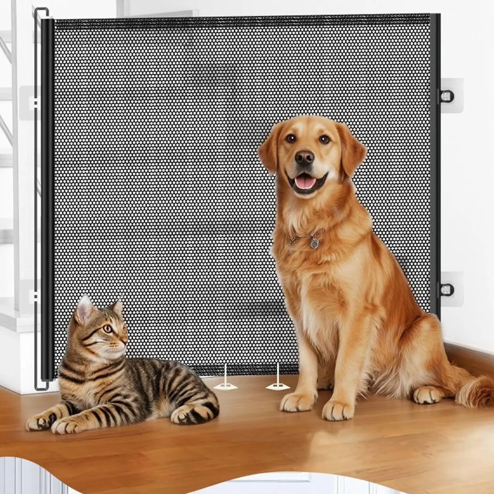 

Pets Dog Cat Baby Safety Gate Mesh Fence MagicPortable Guard Net Stairs Doors Baby Pet Fence Isolation Restricted Area