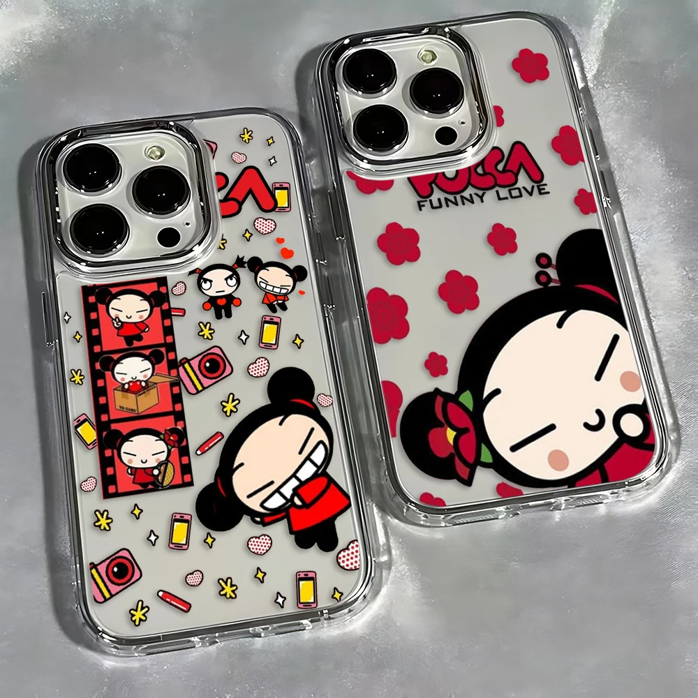 Cartoon Puccas Garus Phone Case for IPhone 17 16e 16 15 14 13 12 11 Mini Pro Max X XR XSMAX 8 7 Air Plus Transparent Soft Cover