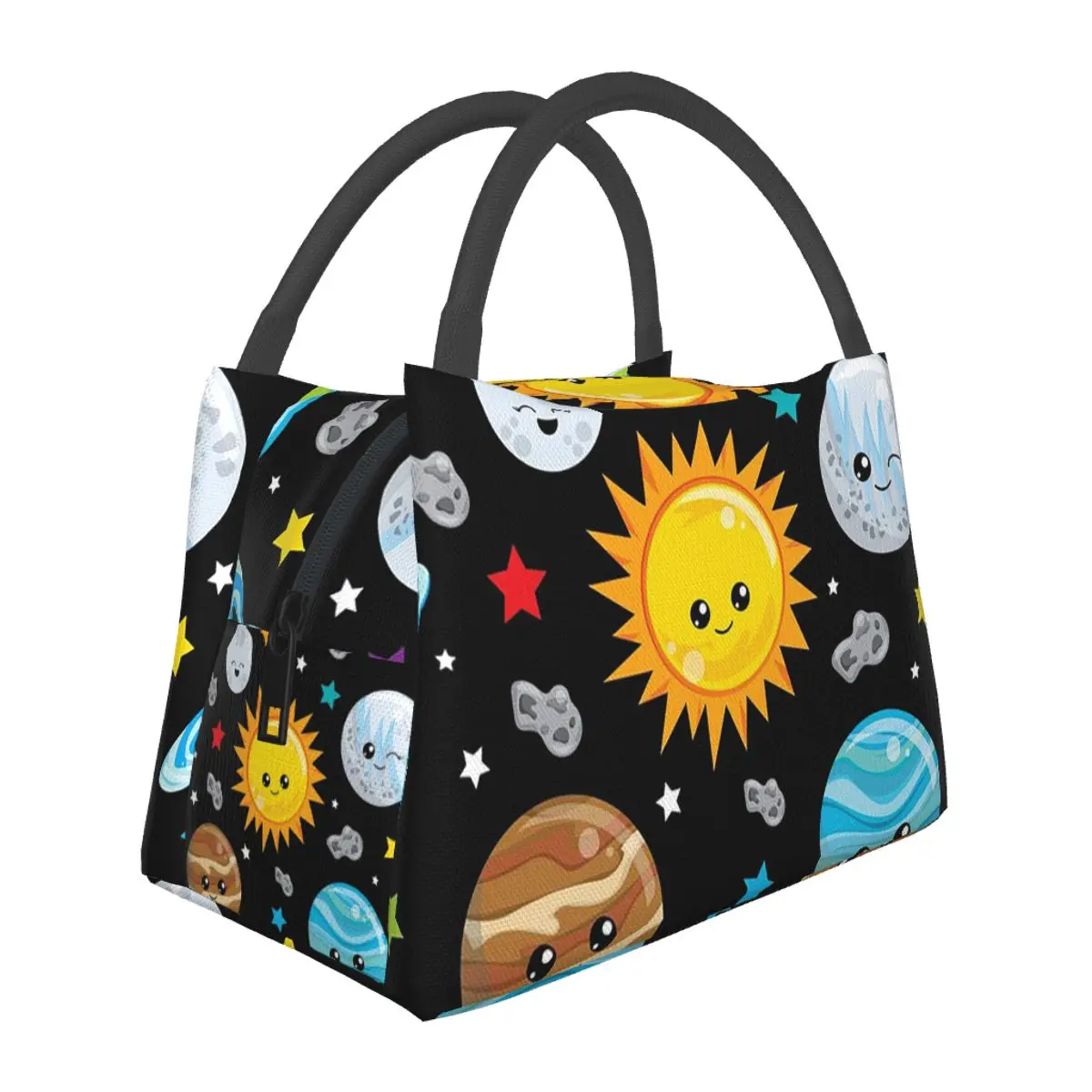 Kawaii Planets Cute Solar System Insulated Lunch Bag for School Picnic Storage Food Boxes  Cooler Thermal Lunch Box Tote