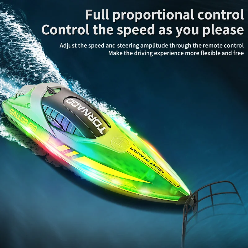 Hj819t Dubbele Peddel Afstandsbediening Boot High Power Hoge Snelheid Afstandsbediening Snelle Boot Kinderen Water Speelgoed Boot Model