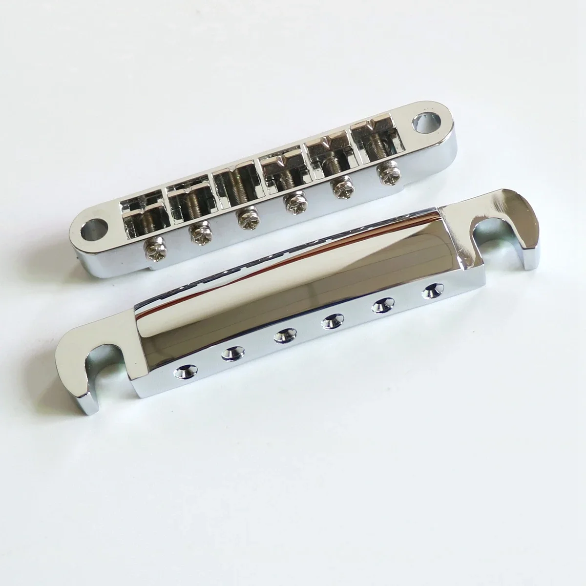 Tone-o-matic LP Guitar Bridge and Tail Piece in Chrome Black Colors