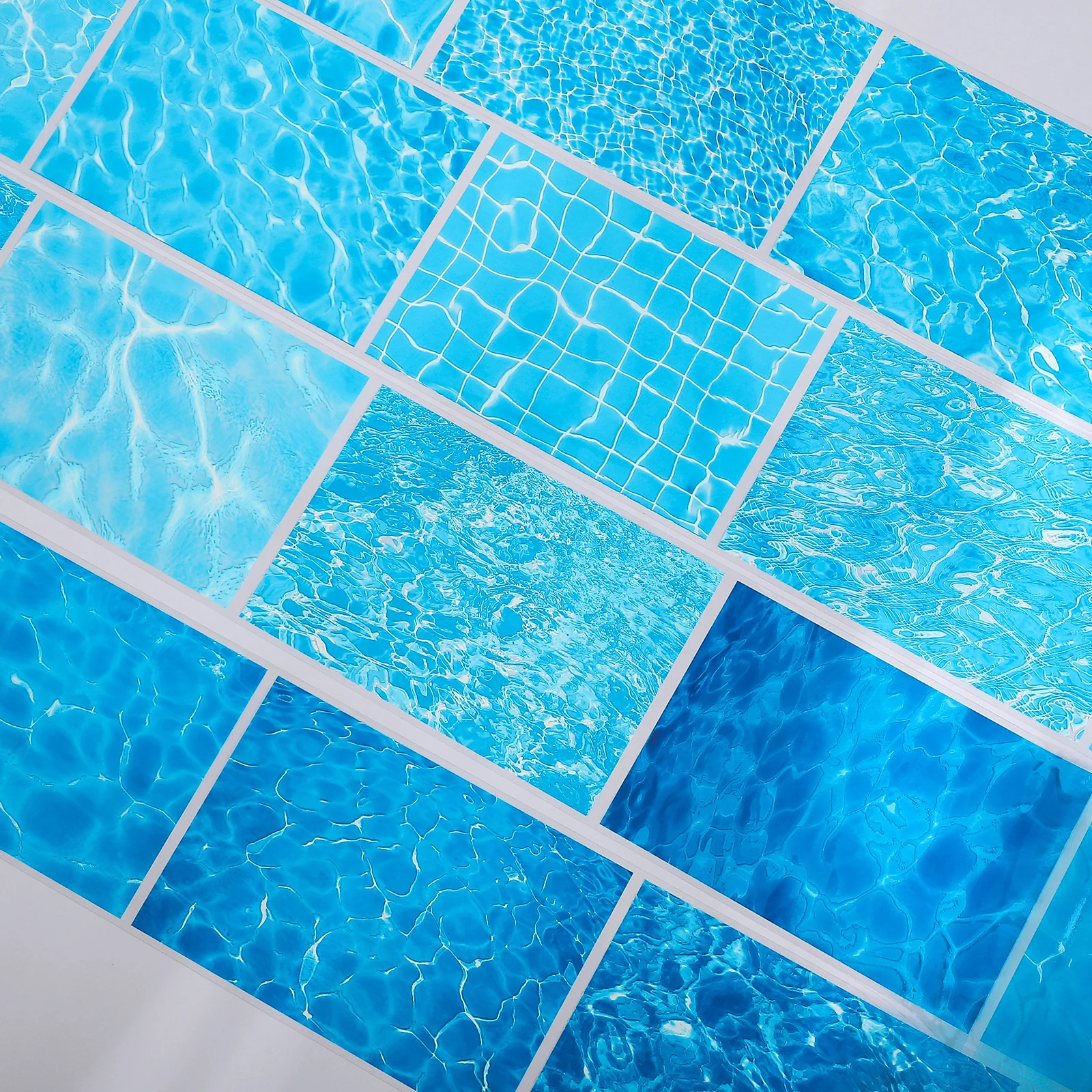 

100mm*500cm Vintage Blue Sea Waves Water Rays Landscape PET Tape Creative DIY Journal Material Collage Stationery
