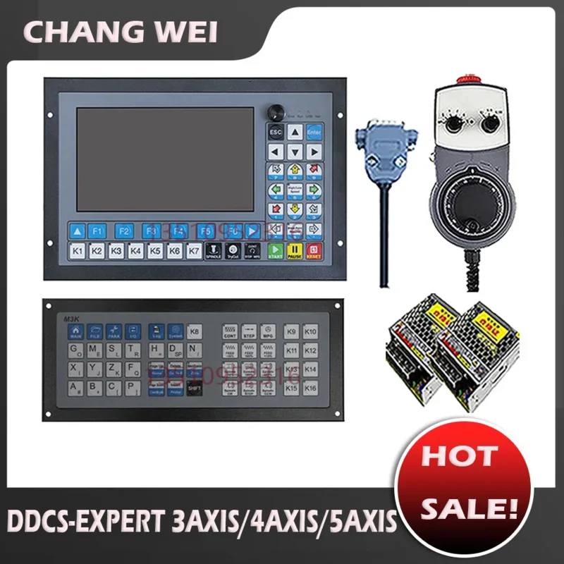 DDCS-EXPERT 3/4/5 Axis CNC Engraving Machine Milling Machine Controller Kit, Extended Keyboard, Support Closed-Loop Stepping/ATC