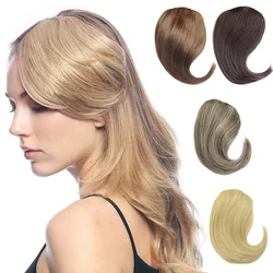 Jeedou Synthetic Hair Bangs Extension 2Clips Clip On Hair Black Brown Asymmetry Fringe Gradient bangs Hiar Accessories For Woman