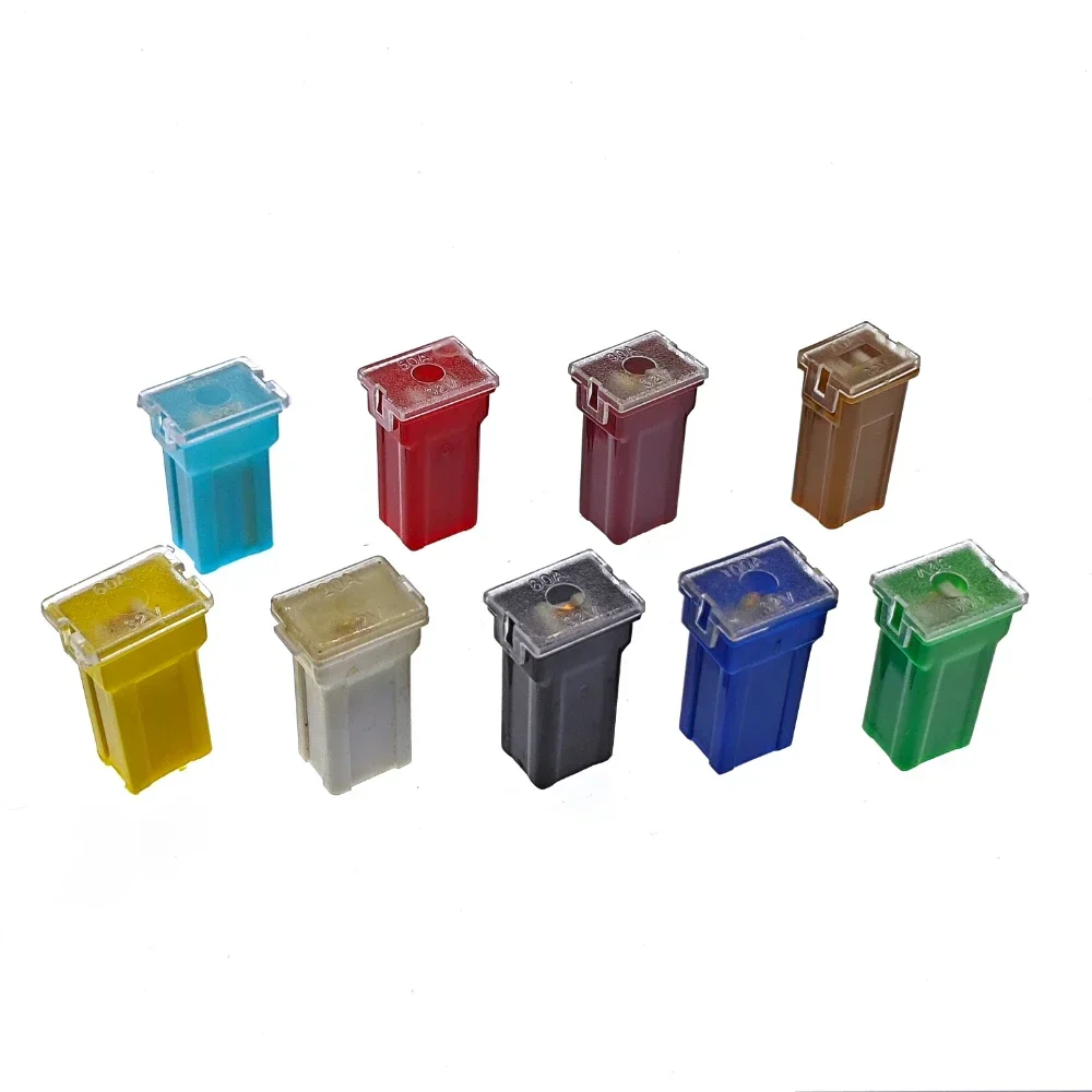 

100PCS 20A 25A 30A 40A 50A 60A Insurance Auto Square Fuse Tube for Car Air Conditioning Insurance Fan