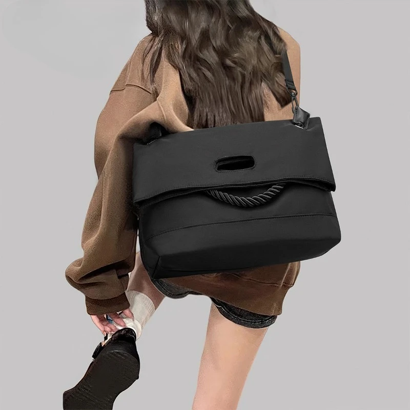 

Женская универсальная сумка через плечо, большая вместительная портативная сумка-тоут для отдыха, стильная, простая, изысканная, индивидуальная