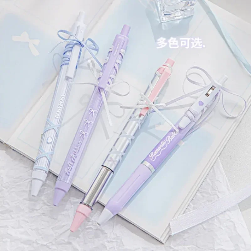 Imagem -05 - Solid Color Gel Ink Pen para Meninas Artigos de Papelaria Caneta de Escrita Suprimentos para Estudantes Simples Fofo Série Ballet Moda Peças por Caixa