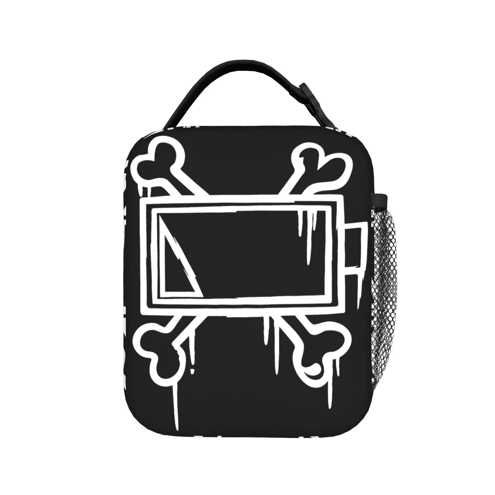 Uzi Doorman Bone Batttery Murder Drones Comic Print Lunch Bag  Travel Lunch Box For Women Tote Food Bags Oxford Cooler Bag