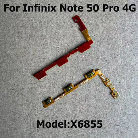 For Infinix Note 50 Pro 4G Power Volume Buttons Flex Cable Power On Off Volume Button Key Flex Cable Replacement X6855