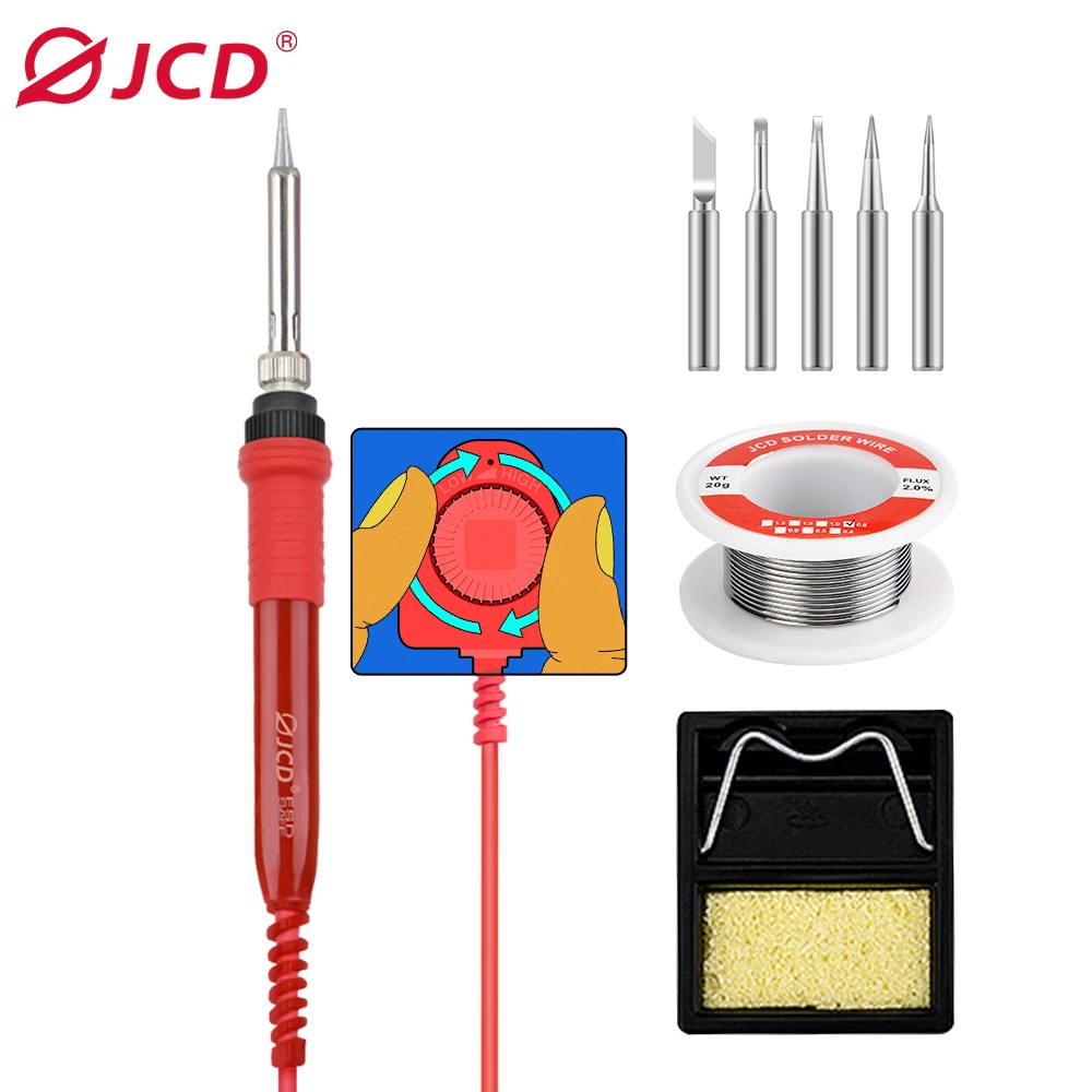 Jcd Soldeerbout Kit 60W 110V/220V Grote Knop Gemakkelijk Instelbare Temperatuur Voor Mobiele Telefoon Bga Ic Reparatie Lasgereedschap Adj908