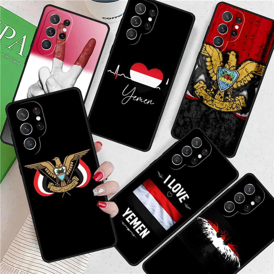 Yemen Flag For Samsung Galaxy S24 Ultra S21 S22 S8 S9 S10 5G Note 10 20 Plus FE S23 Phone case Cover Coque