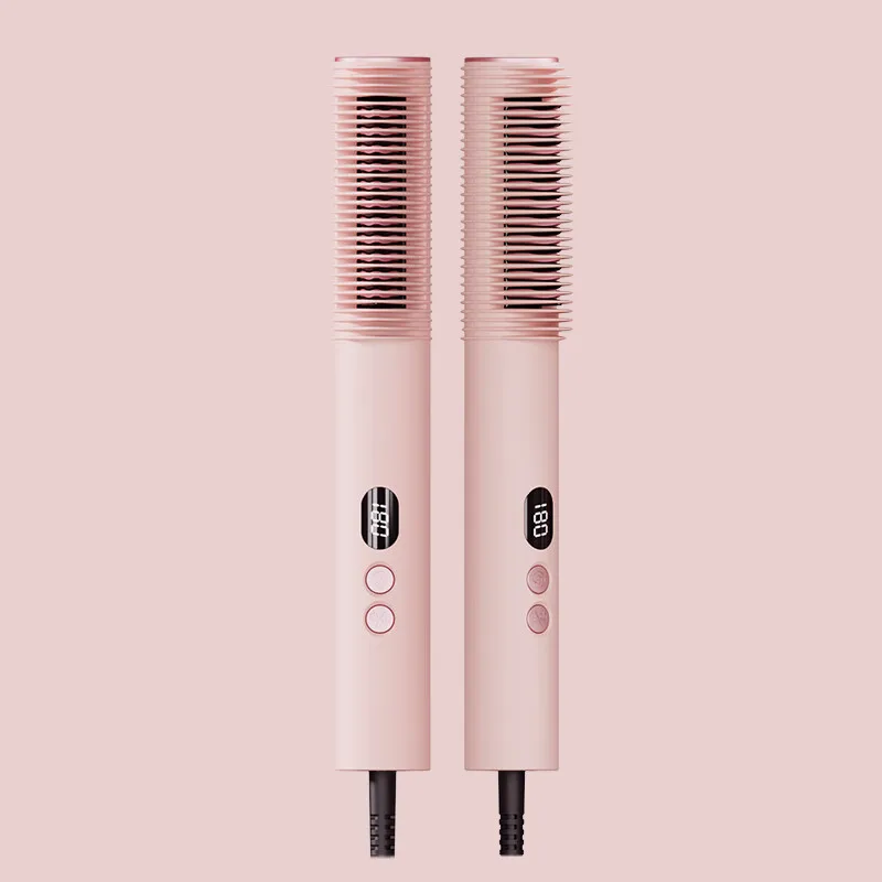 Electric Cold Air Ceramic Styling Brush Ionic Hair Volumizer Anti-Frizz Straightening Tool Salon & Home Use