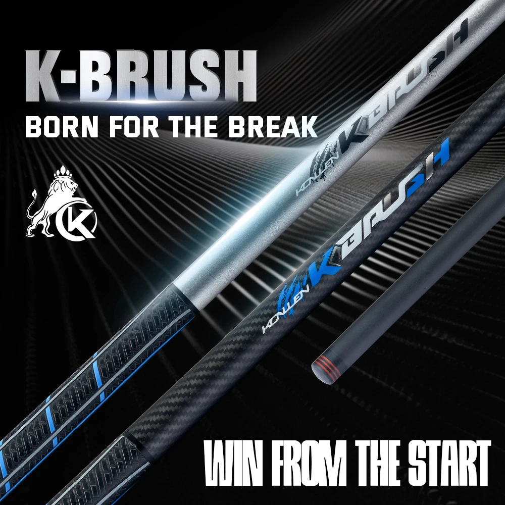 

KONLLEN Break cue with Carbon Fiber Shaft 12.9mm Tip professional Punch Cue for Billiard Cues