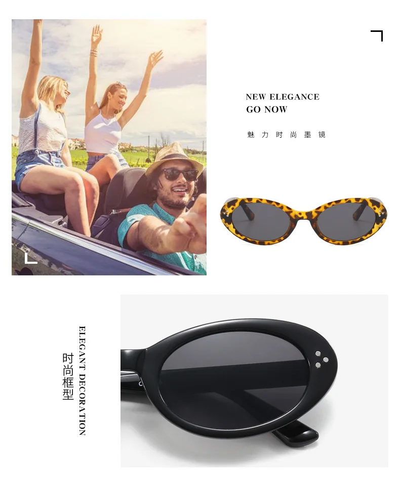 Neue Vintage Runde Sonnenbrille für Damen und Herren Marken-Kreisförmige Sonnenbrillen Ovale Brillen für Männer und Frauen – Detail 2