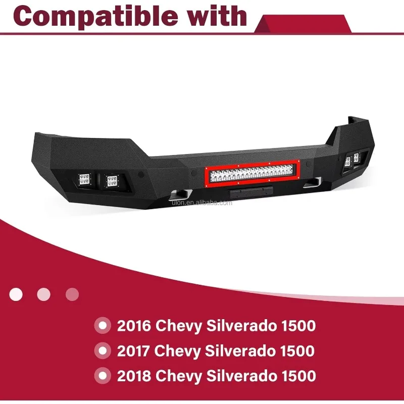 

Factory Price OEM Off-Road Front Bumper Fit 2016-2018 Chevy Chevrolet Silverado 1500 Pickup Truck Bumper