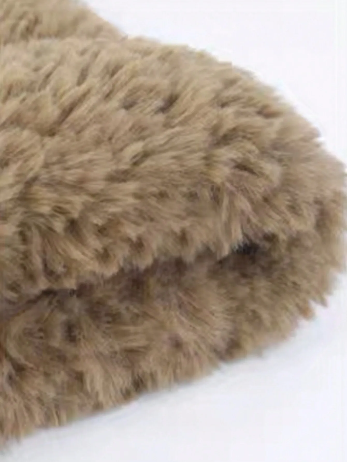 قطعة واحدة من قبعة الأذن المصنوعة من الصوف البني للنساء، دافئة للارتداء اليومي في الخريف/الشتاء