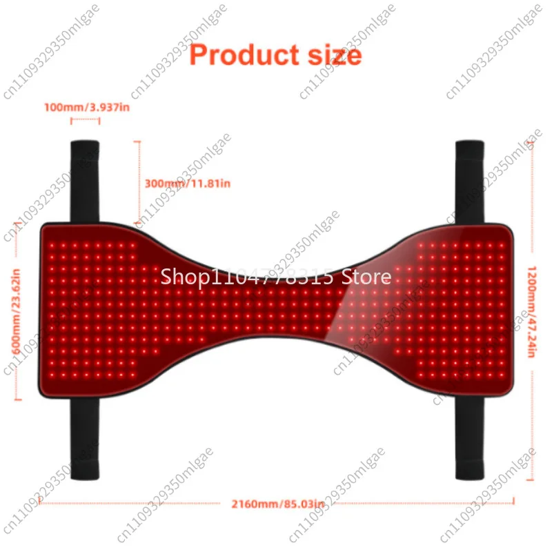 For Large Size High Power Portable Red Light Infrared Therapy Pad For Hip Belly Leg Abdomen Back Thigh Pain Relief Heating Mat