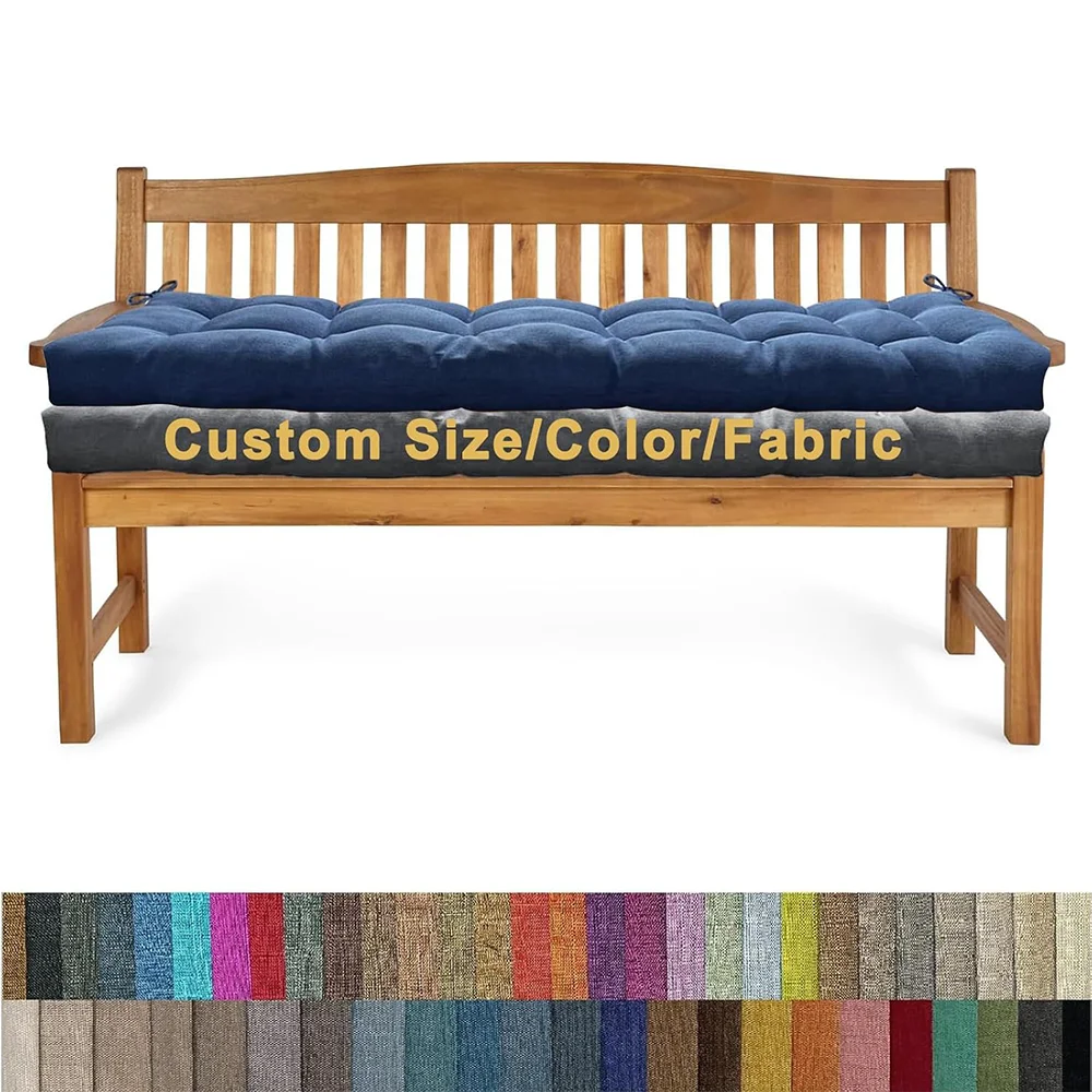 Custom Long Bench Cushion with Strips Bay Window Seating Pad Piano Chair Seat  Decorative Garden Cushions Swings Pads