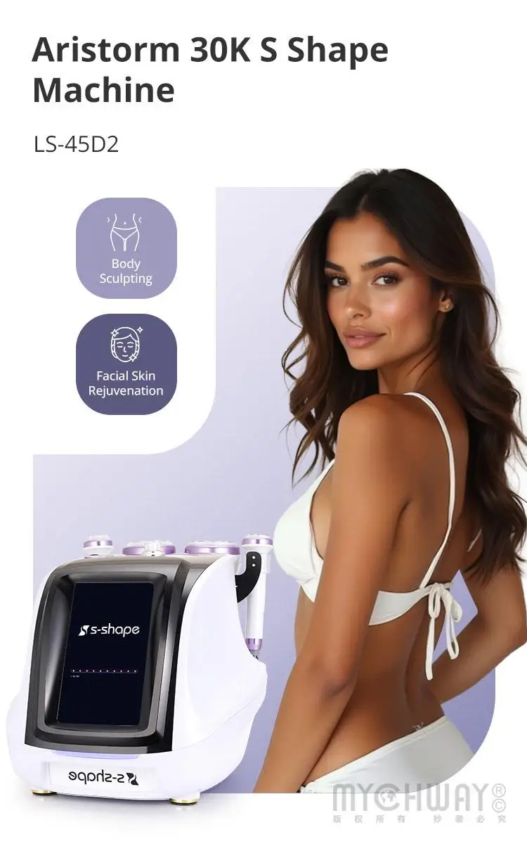 S-SHAPE Ultrasound 30K Cavitation EMS Vacuum Body Slimming Face Care Machine