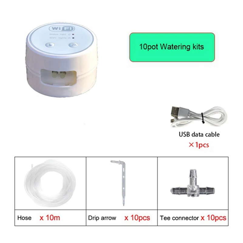 Imagem -03 - Controlador de Irrigação Automática por Gotejamento Wifi Dispositivo de Sistema de Rega Interior Temporizador de Bomba de Água Inteligente de Planta de Jardim