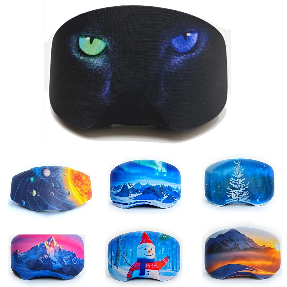 

2025 модные лыжные чехлы для очков для спорта на открытом воздухе, пылезащитные для мужчин и женщин, высокоэластичные материалы, легкий вес, легко носить с собой