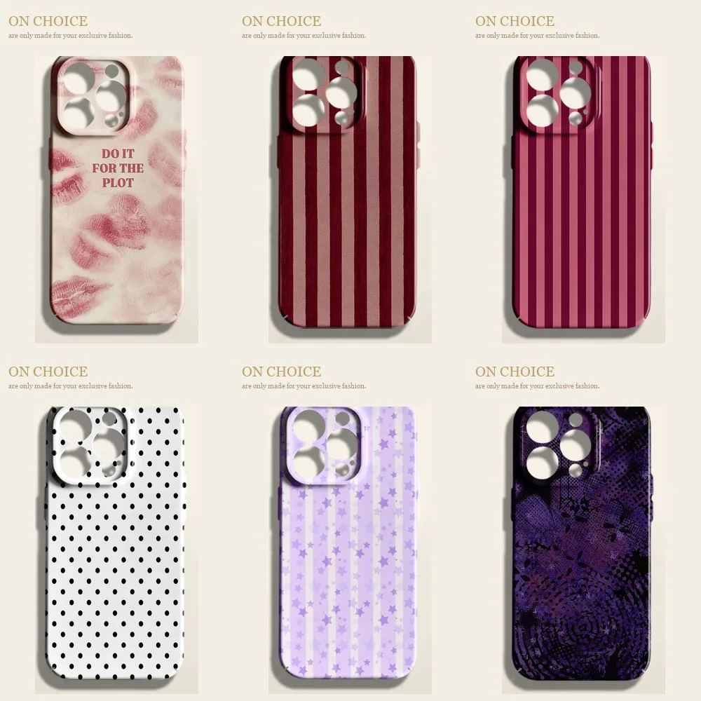 HOT Glossy Film Hard Phone Case for Samsung Galaxy A37 A57 A17 A07 A56 A26 A36 A55 A35 A15 A54 A14 4G 5G Maroon Ribbon