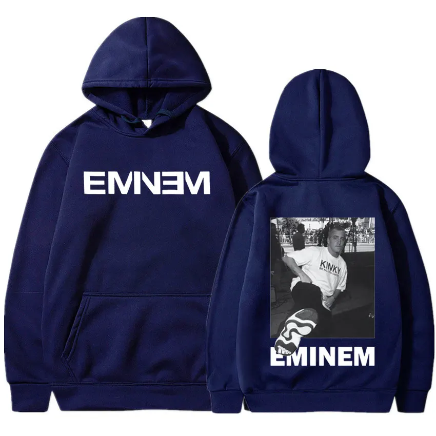 Signature Eminem Unisex Sweatshirt Hip Hop Slim Shady Fan Gift Rap God Tour Graphic Hoodies Men Women's Fashion Oversized Hoodie