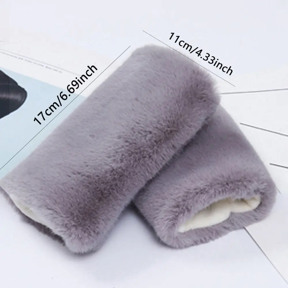 جديد مادة لينة قفازات من الفرو الصناعي ليوبارد طباعة فرو الأرنب الصناعي نصف اصبع قفازات شاشة تعمل باللمس قفازات دافئة أنيقة للجنسين