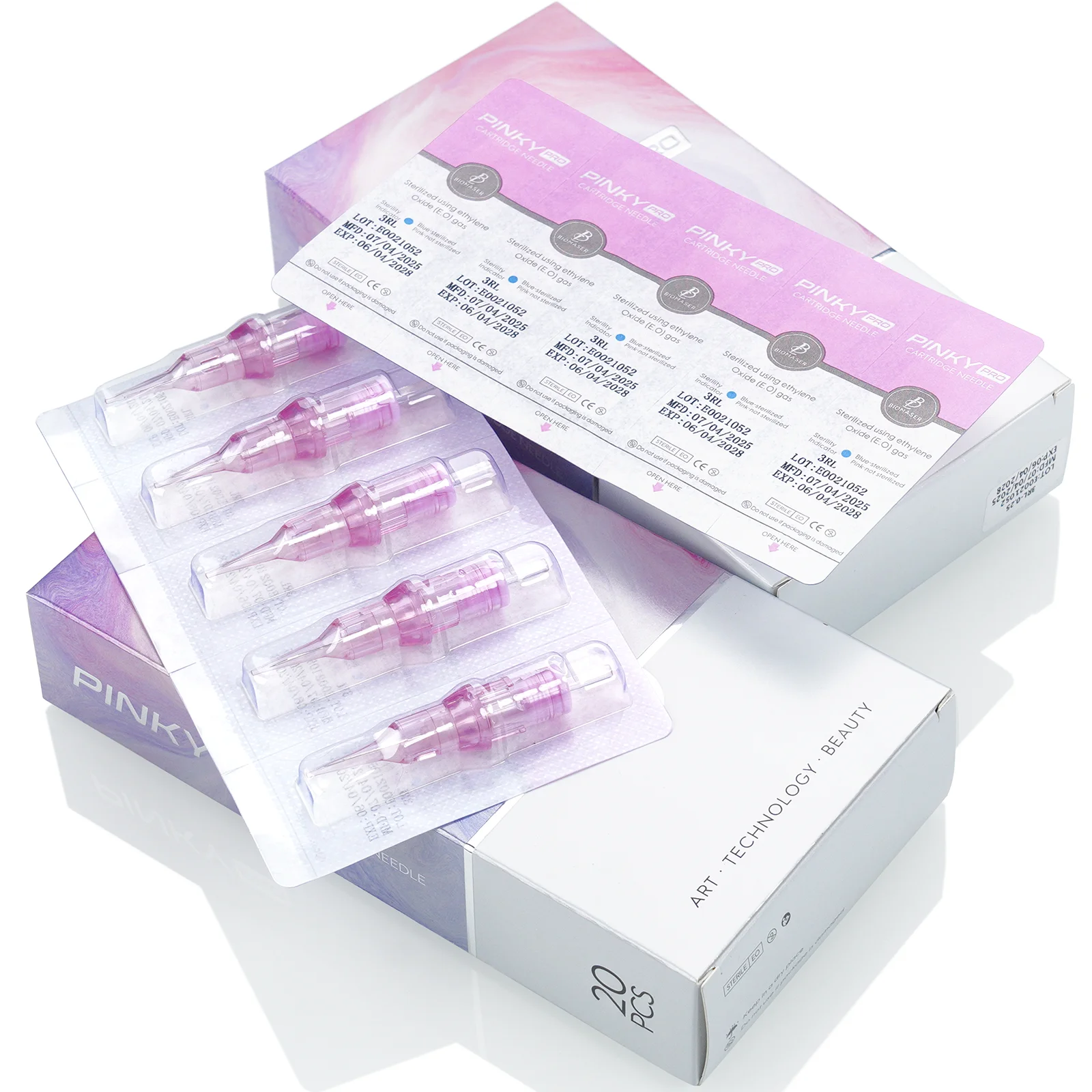 40PCS Universal Tattoo Needle Cartridges PMU Permanent Makeup Needles Eyebrow Eyeliner Lip for Rotary Tattoo Pen Machine Supply