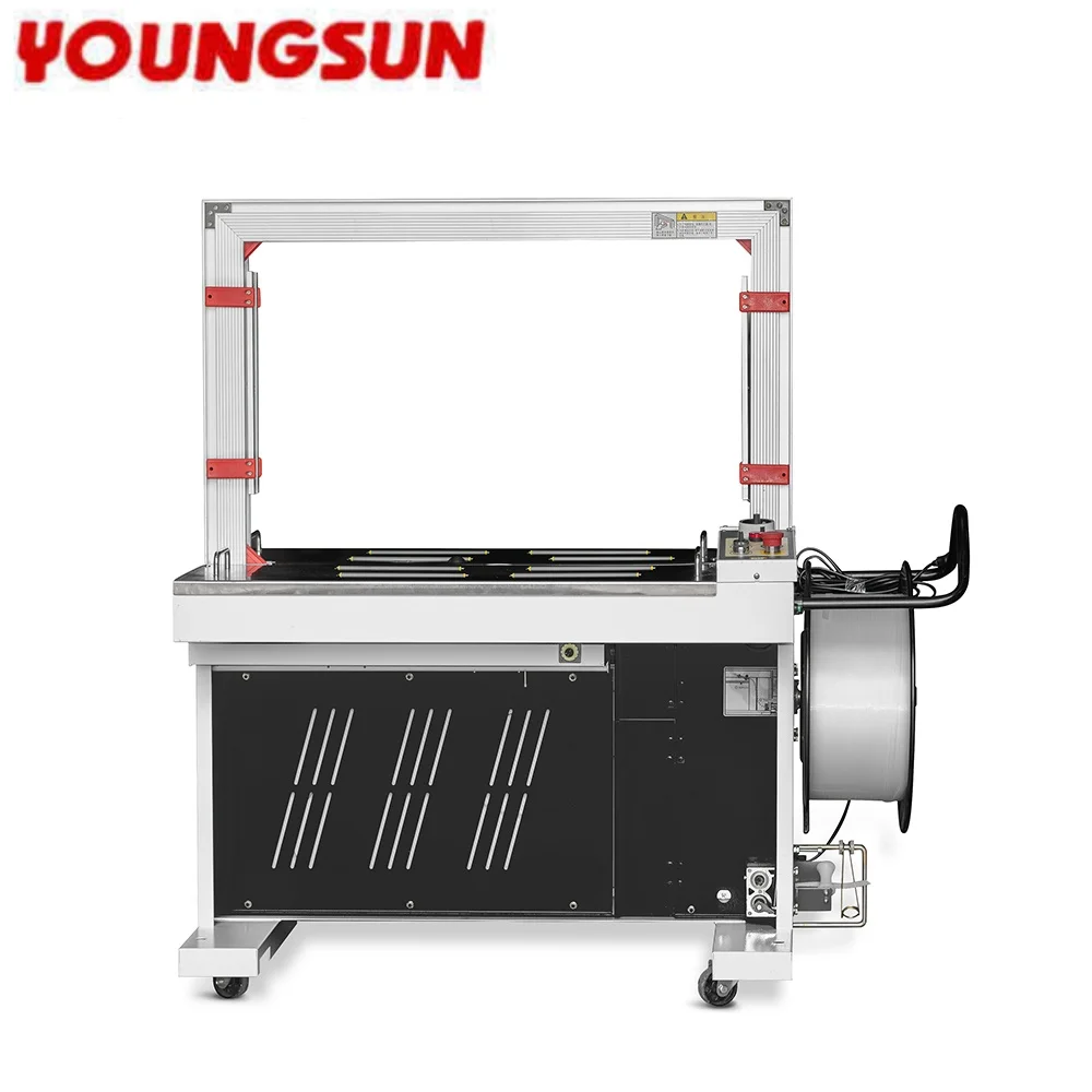 young sun MH301 Semi-automatic Industrial  High-platform Binding Machine Packaging Strapping Machine PP for Case Carton Pallet