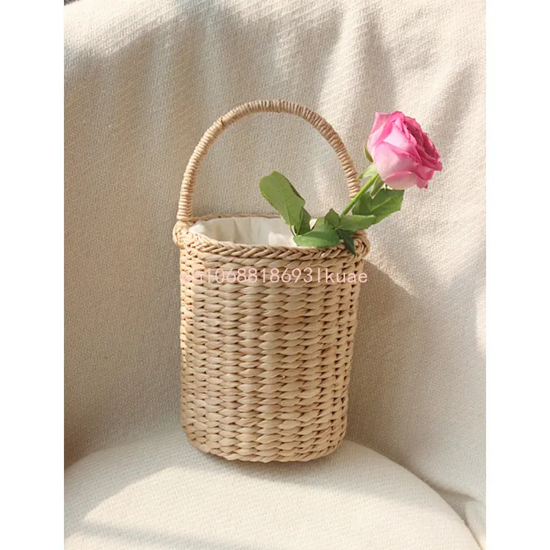 

Straw Purses and Handbags for Women 2024 Summer Rattan Beach Hand Bags Tote Ladies Woven Holiday Bag