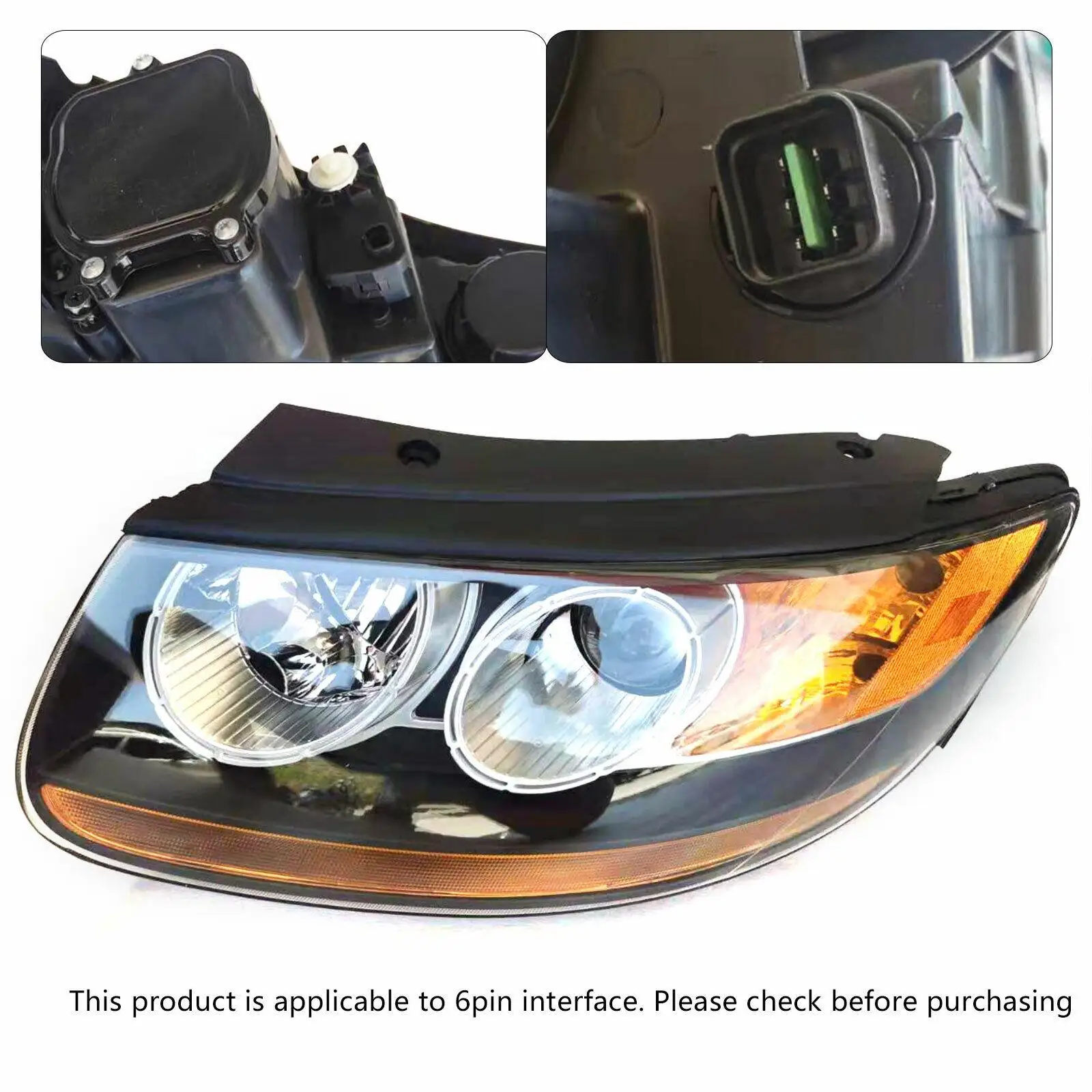 LH Fit For Hyundai Santa Fe 2007 2008 2009 2010 2011 2012 Front Diver Left Side Headlight Headlamp