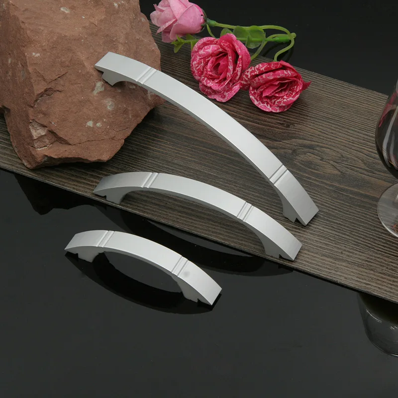 

Space aluminum pull handle for solid and simple cabinet doors drawer, cabinet and wardrobe matte finish, thick and solid handle